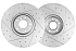 Передний левый тормозной диск Evolution с перфорацией и насечками в покрытии GEOMET для BMW X5 M, X6 M 2008-2014
