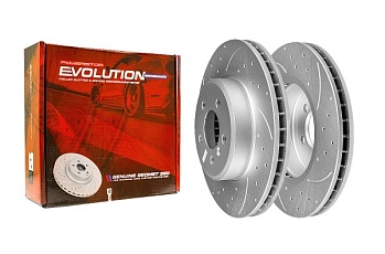 Передний тормозной диск Evolution с перфорацией и насечками, в покрытии GEOMET для BMW 520D F11