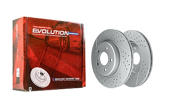 Задний тормозной диск Evolution с перфорацией и насечками в покрытии GEOMET для Mercedes-Benz C-Класс W205, CLS C257, E-Класс W213, GLC X253
