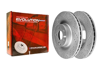 Передний тормозной диск Evolution с перфорацией и насечками, в покрытии GEOMET для Mercedes-Benz E-Класс (W211/S211), S-Класс (W221), SL (R230)