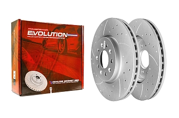 Передний тормозной диск Evolution с перфорацией и насечками в покрытии GEOMET для Chevrolet Equinox, Opel Insignia