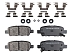 Задние керамические колодки Evolution Sport Z23 для Infiniti EX, FX, JX, M 37, Q50, Q60, Q70, QX50, QX70, Nissan Juke, Maxima, Skyline, Teana