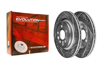 Задний тормозной диск Evolution с перфорацией и насечками, в покрытии GEOMET для Volvo S80 II AS71 EU