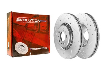 Передний тормозной диск Evolution с перфорацией и насечками в покрытии GEOMET для Volvo XC90 C_59
