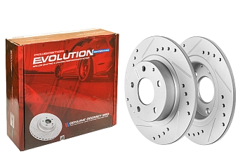 Задний тормозной диск Evolution с перфорацией и насечками в покрытии GEOMET для Mazda 6 2012+