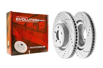 Передний тормозной диск Evolution с перфорацией и насечками в покрытии GEOMET для Lincoln AVIATOR AT