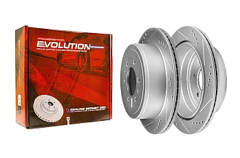 Задний тормозной диск Evolution с перфорацией и насечками, в покрытии GEOMET для Ford F150 2003-2014