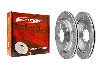 Задний тормозной диск Evolution с перфорацией и насечками, в покрытии GEOMET для Ford