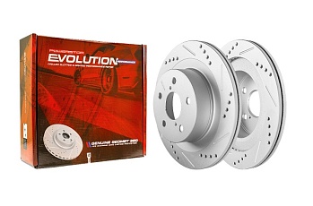 Задний тормозной диск Evolution с перфорацией и насечками в покрытии GEOMET для Lexus LM300H AYH36L