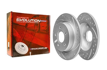 Задний тормозной диск Evolution с перфорацией и насечками в покрытии GEOMET для Ford FOCUS III 4DR SDN EU