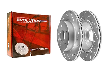 Задний тормозной диск Evolution с перфорацией и насечками, в покрытии GEOMET для Nissan Leaf, Qashqai, X-Trail
