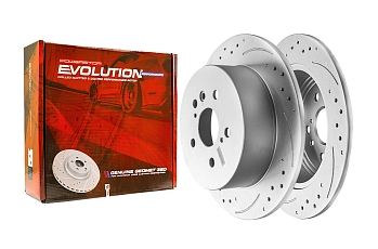 Задний тормозной диск Evolution с перфорацией и насечками в покрытии GEOMET для Toyota Highlander II