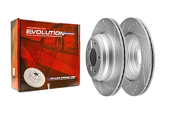 Задний тормозной диск Evolution с перфорацией и насечками, в покрытии GEOMET для BMW 3 (F30/F34), 4 (F32/F33/F36)