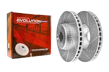 Передний тормозной диск Evolution с перфорацией и насечками, в покрытии GEOMET для Mercedes-Benz C-Класс (W205), CLS (C257), E-Класс (W213)
