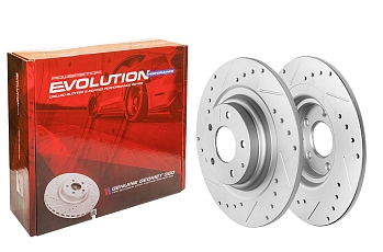 Задний тормозной диск Evolution с перфорацией и насечками в покрытии GEOMET для Mazda CX-9