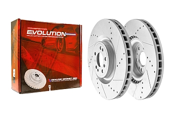 Передний тормозной диск Evolution с перфорацией и насечками в покрытии GEOMET для Mercedes-Benz GL-Класс (X166), GLE (W166), GLE Coupe (C292), GLS (X166), M-Класс (W166)