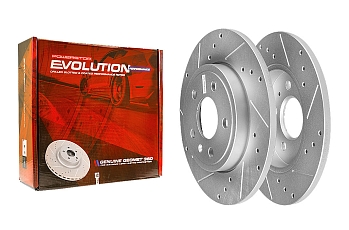 Задний тормозной диск Evolution с перфорацией и насечками, в покрытии GEOMET для Audi A4 (B7)