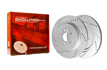 Задний тормозной диск Evolution с перфорацией и насечками в покрытии GEOMET для Ford Explorer 2013+