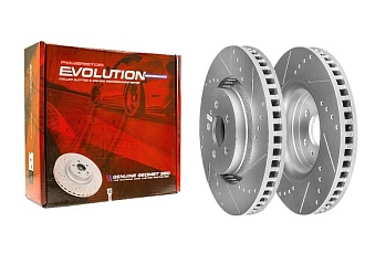 Передний тормозной диск Evolution с перфорацией и насечками, в покрытии GEOMET для Lincoln MKX D9