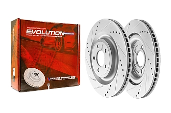 Задний тормозной диск Evolution с перфорацией и насечками в покрытии GEOMET для Ford Explorer 2019+, Mustang 2023+