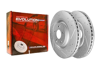 Передний тормозной диск Evolution с перфорацией и насечками в покрытии GEOMET для Chery Tiggo 7 Pro, 8 Pro, 8 Pro Max, Jaecoo J7