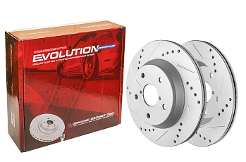 Задний тормозной диск Evolution с перфорацией и насечками в покрытии GEOMET для Subaru Forester 2018+