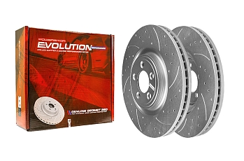 Передний тормозной диск Evolution с перфорацией и насечками, в покрытии GEOMET для Jaguar F-Type, XF, XJ, XK