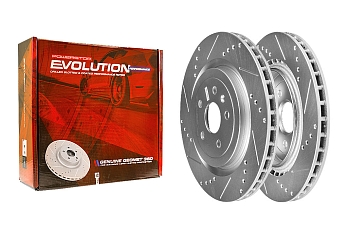 Задний тормозной диск Evolution с перфорацией и насечками, в покрытии GEOMET для Cadillac CTS, Chevrolet Camaro