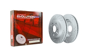 Передний тормозной диск Evolution с перфорацией и насечками в покрытии GEOMET для GMC SIERRA 1500 TC15703