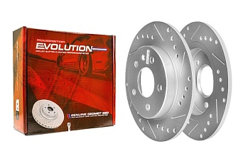 Задний тормозной диск Evolution с перфорацией и насечками в покрытии GEOMET для Kaiyi X3 FX11