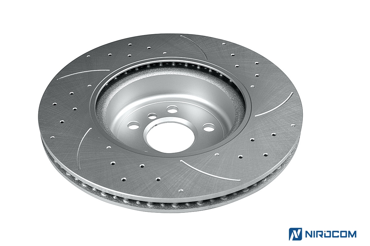 Задний тормозной диск Evolution с перфорацией и насечками в покрытии GEOMET  для BMW 2, 3, 4, 5, 6, 7 серии, X3, X4, X5, X6, X7, Z4 - купить в Москве