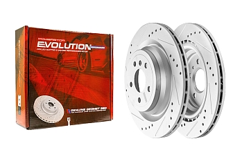 Задний тормозной диск Evolution с перфорацией и насечками в покрытии GEOMET для Mercedes-Benz GLE (W166), GLE Coupe (C292), M-Класс (W166)