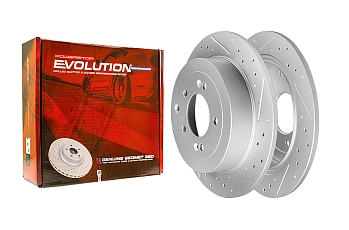 Задний тормозной диск Evolution с перфорацией и насечками в покрытии GEOMET для Hyundai Tucson, Kia Sportage