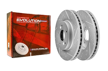 Передний тормозной диск Evolution с перфорацией и насечками, в покрытии GEOMET для Honda CR-V III, IV, Crosstour I