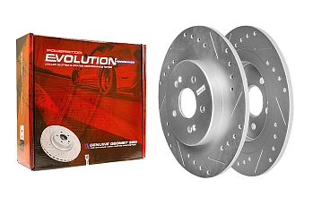 Задний тормозной диск Evolution с перфорацией и насечками в покрытии GEOMET для Chery Tiggo 4, 7, 8, 8 Pro, 8 Pro Max, Jaecoo J7