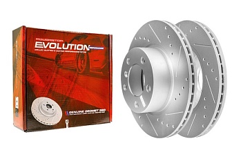 Передний тормозной диск Evolution с перфорацией и насечками, в покрытии GEOMET для BMW 120D F20