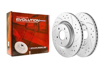 Передний тормозной диск Evolution с перфорацией и насечками в покрытии GEOMET для Nissan PATHFINDER R52