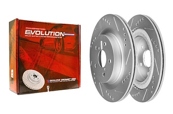 Задний тормозной диск Evolution с перфорацией и насечками, в покрытии GEOMET для Toyota RAV 4 PRIME AXAP54L