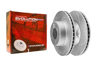 Передний тормозной диск Evolution с перфорацией и насечками, в покрытии GEOMET для BMW 5 (E60/E61), 6 (E64)