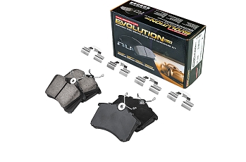 Задние керамические колодки Evolution PLUS Z17 для Audi A4 (B6), Ford Galaxy, Nissan Note, Opel Crossland X, SEAT Leon, Skoda Roomster, Superb, Volkswagen Golf