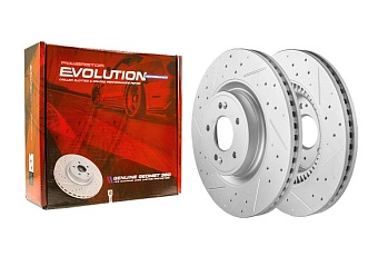 Передний тормозной диск Evolution с перфорацией и насечками в покрытии GEOMET для Volvo XC90 C_59