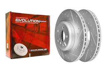 Передний тормозной диск Evolution с перфорацией и насечками, в покрытии GEOMET для BMW 330D F31