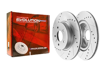 Задний тормозной диск Evolution с перфорацией и насечками в покрытии GEOMET для Infiniti EX, FX, JX, M 37, Q50, Q60, Q70, QX50, QX60, QX70, Nissan Murano, Pathfinder, Skyline, Skyline Crossover