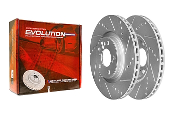 Передний тормозной диск Evolution с перфорацией и насечками, в покрытии GEOMET для Haval H3, Jolion