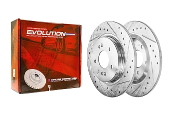 Задний тормозной диск Evolution с перфорацией и насечками в покрытии GEOMET для Kia Sorento III