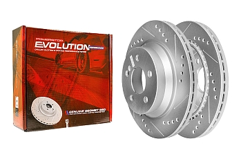 Задний тормозной диск Evolution с перфорацией и насечками в покрытии GEOMET для Mercedes-Benz E-Класс, GLK-Класс, GLS