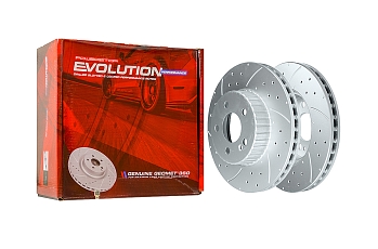 Передний тормозной диск Evolution с перфорацией и насечками в покрытии GEOMET для Mercedes-Benz C-Класс W205, E-Класс W213