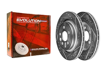 Задний тормозной диск Evolution с перфорацией и насечками, в покрытии GEOMET для Volvo S60 II, S80 II, V60 I, V70 III, XC70 II