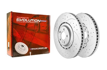 Передний тормозной диск Evolution с перфорацией и насечками в покрытии GEOMET для Audi SQ5 8RB